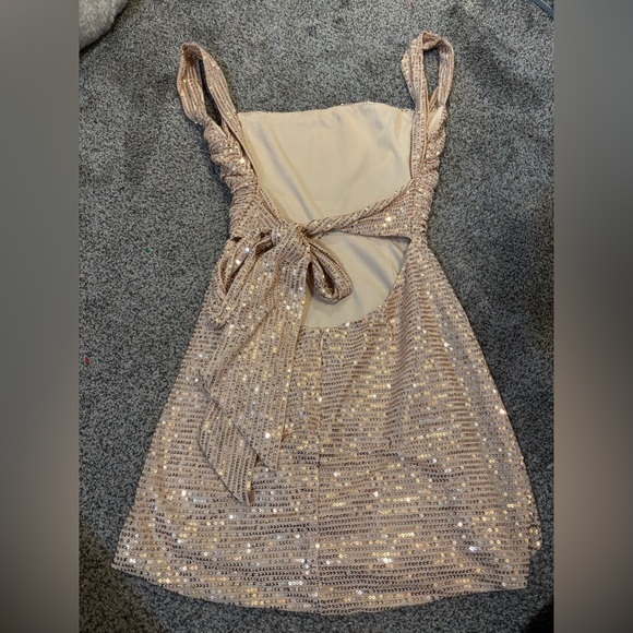 Lucy in the Sky Gold Sequin Bodycon Mini Dress - Picture 4 of 4